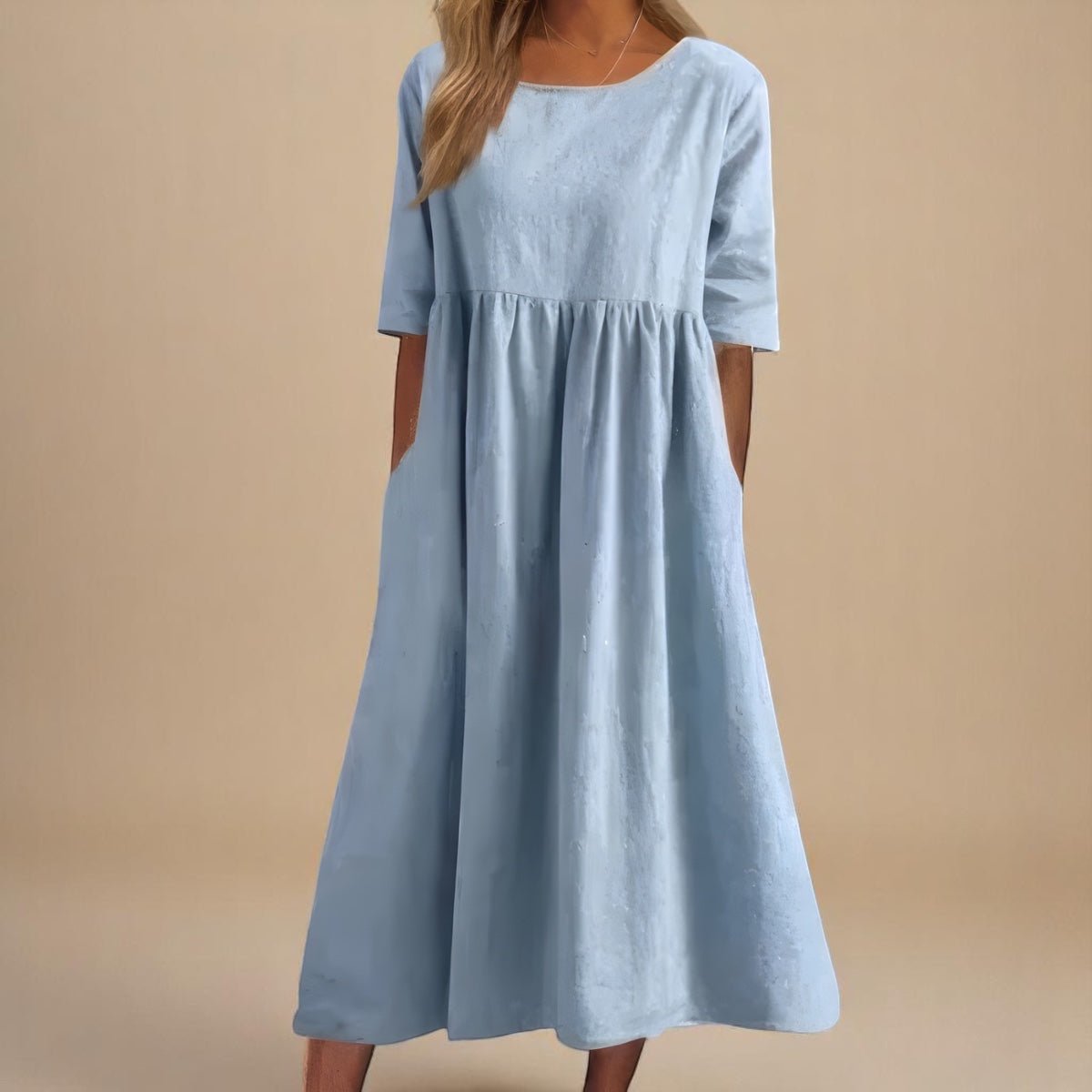 Amélie™ | Robe à Poches en Coton Doux - LUNAEVE
