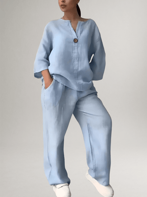 Margherita™ | Ensemble décontracté en lin - LUNAEVE