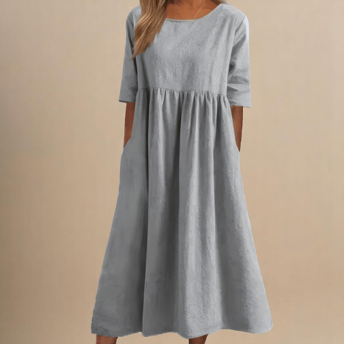 Amélie™ | Robe à Poches en Coton Doux - LUNAEVE