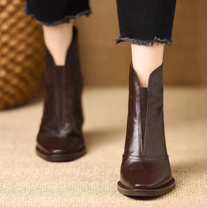 Claudia | Bottines de Luxe à Talon Moyen - LUNAEVE