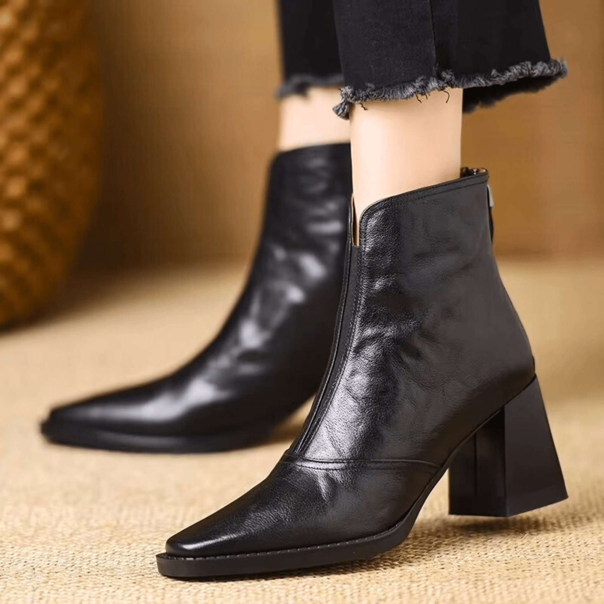 Claudia | Bottines de Luxe à Talon Moyen - LUNAEVE