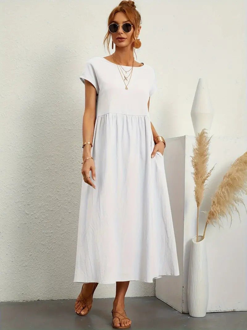 Juliane™ | Robe en lin premium avec poches - LUNAEVE