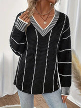 Liora Paris™ | Pull Rayé Décontracté à Manches Longues - LUNAEVE