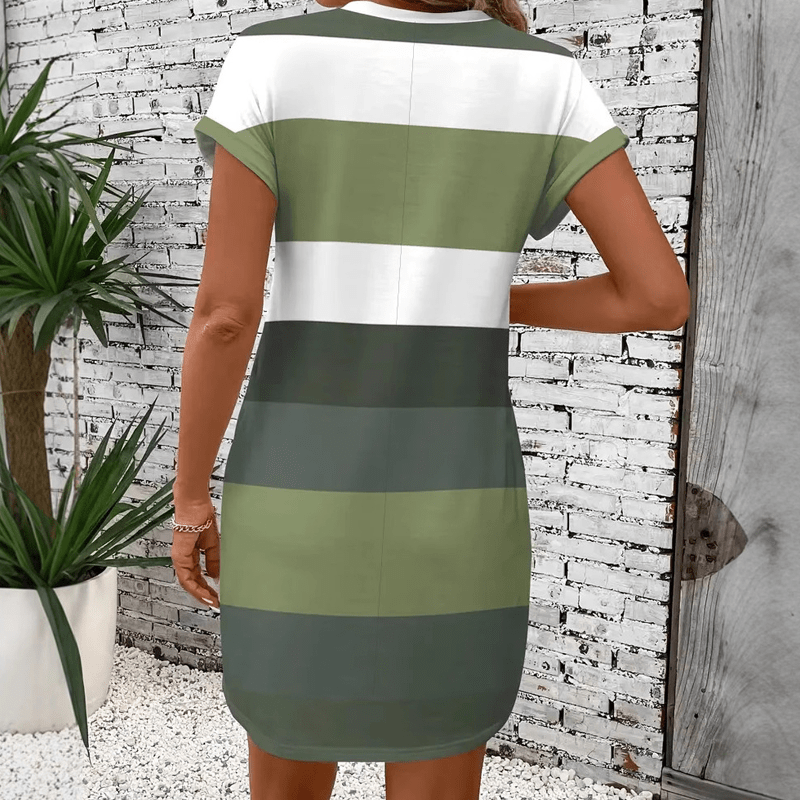 MAËLIA™ | Robe Rayée Décontractée - LUNAEVE