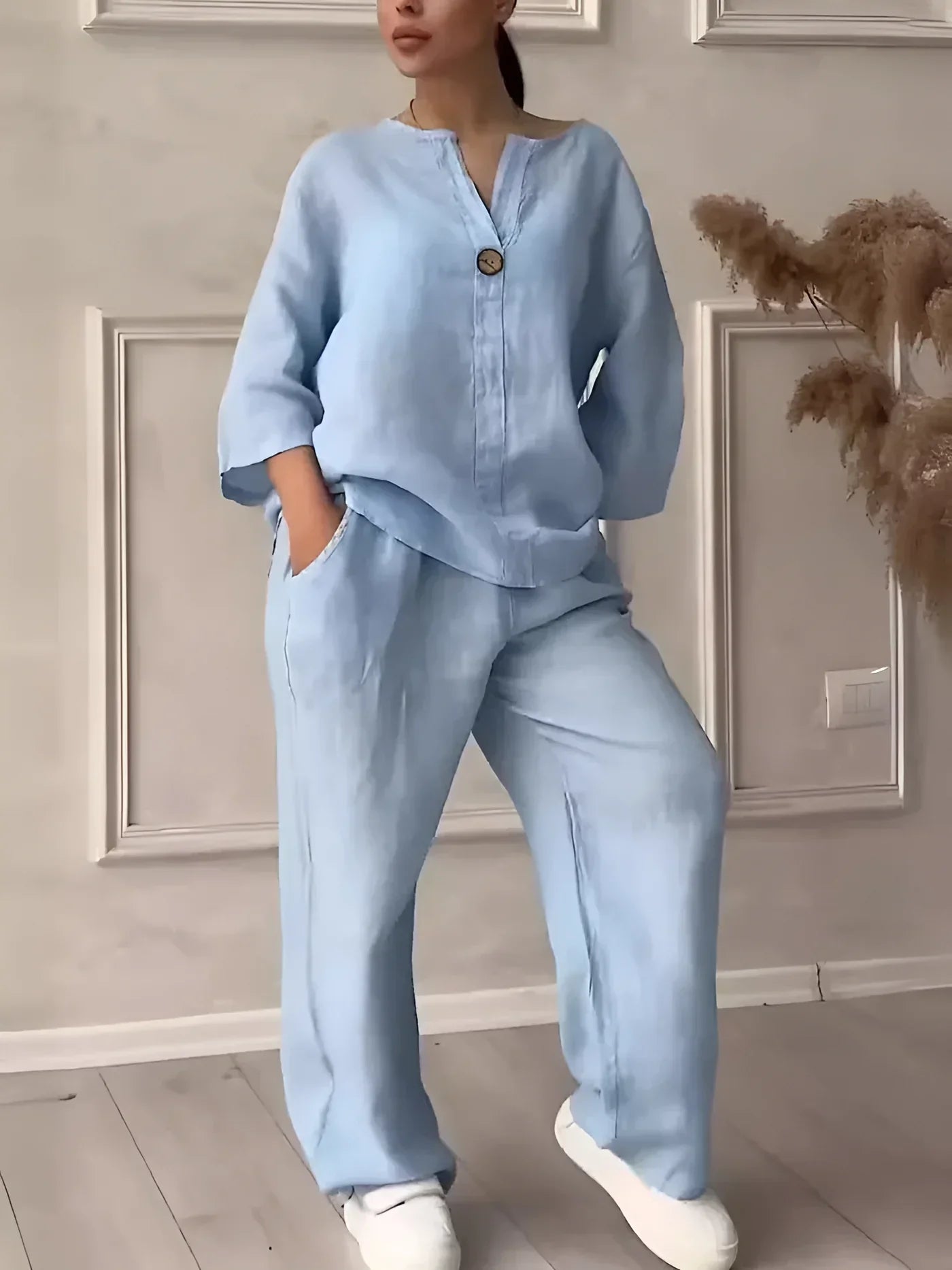 Margherita™ | Ensemble décontracté en lin - LUNAEVE