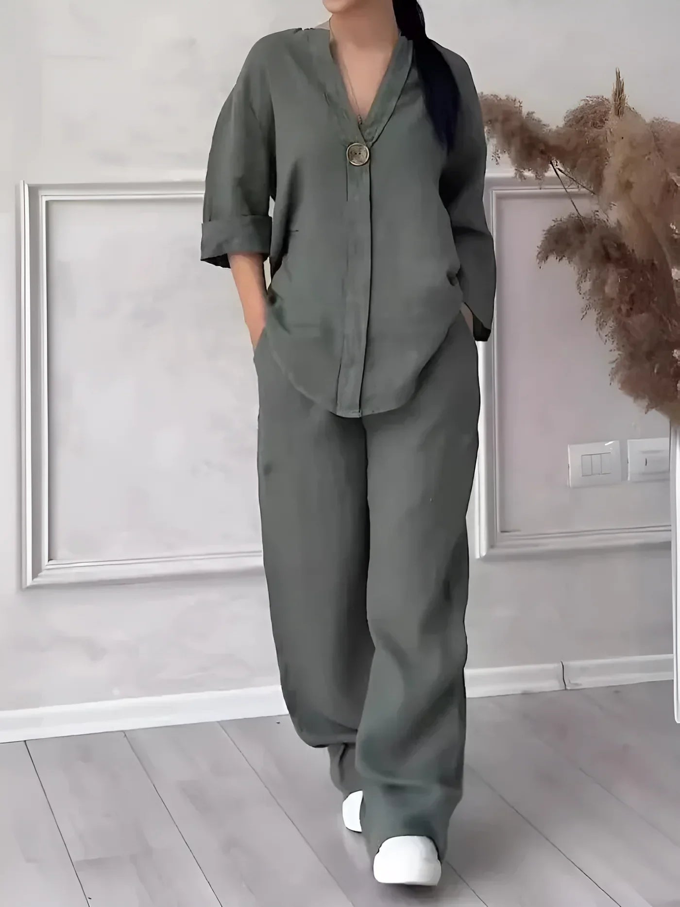 Margherita™ | Ensemble décontracté en lin - LUNAEVE