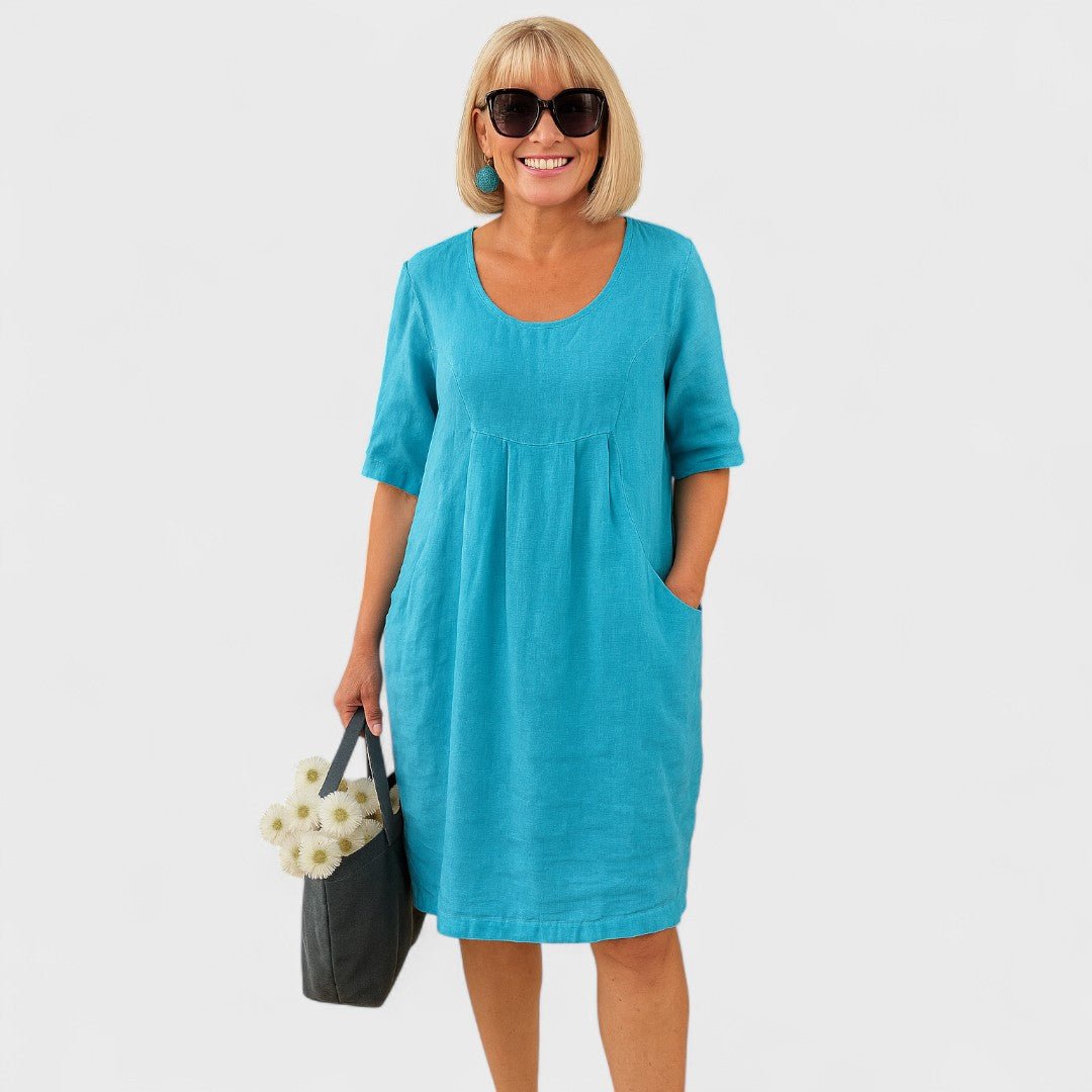 Marley™ | Robe en lin avec poches pour tous les jours - LUNAEVE