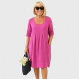 Marley™ | Robe en lin avec poches pour tous les jours - LUNAEVE