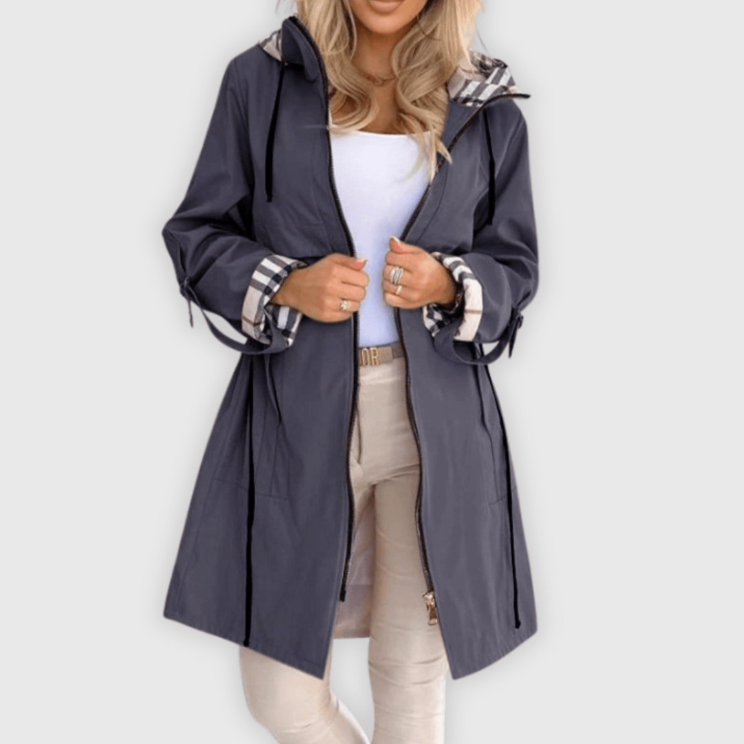 Natalia | Manteau zippé imperméable et coupe - vent - LUNAEVE