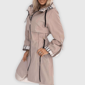 Natalia | Manteau zippé imperméable et coupe - vent - LUNAEVE