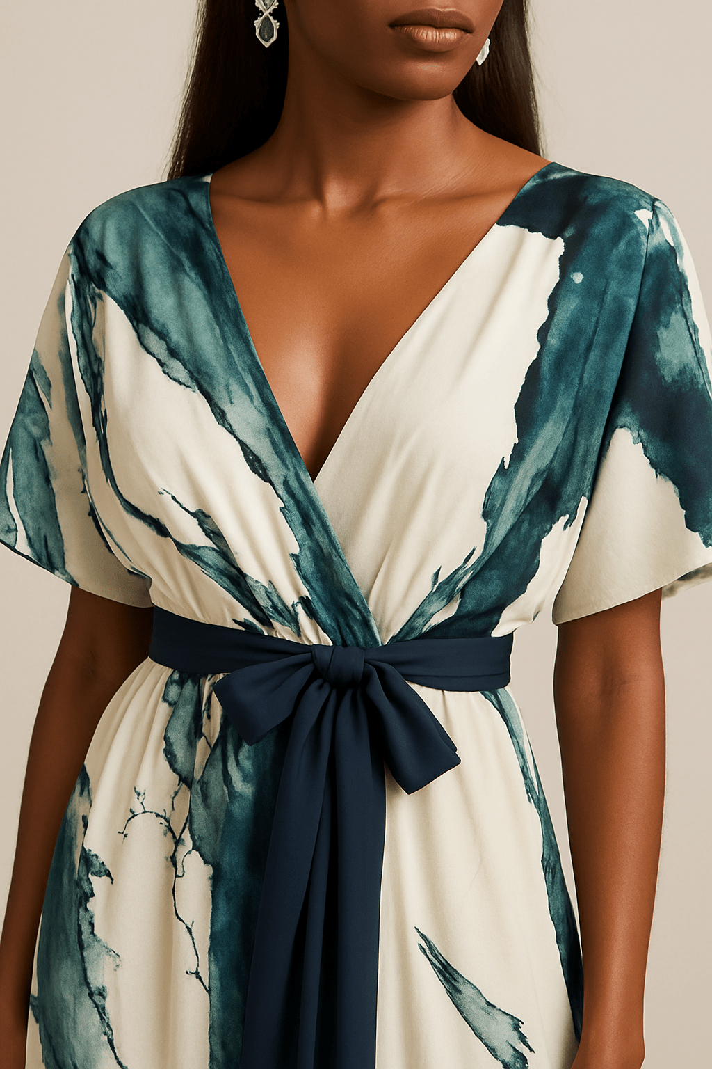 Nayla™ | Robe Longue à Imprimé Aquarelle - LUNAEVE