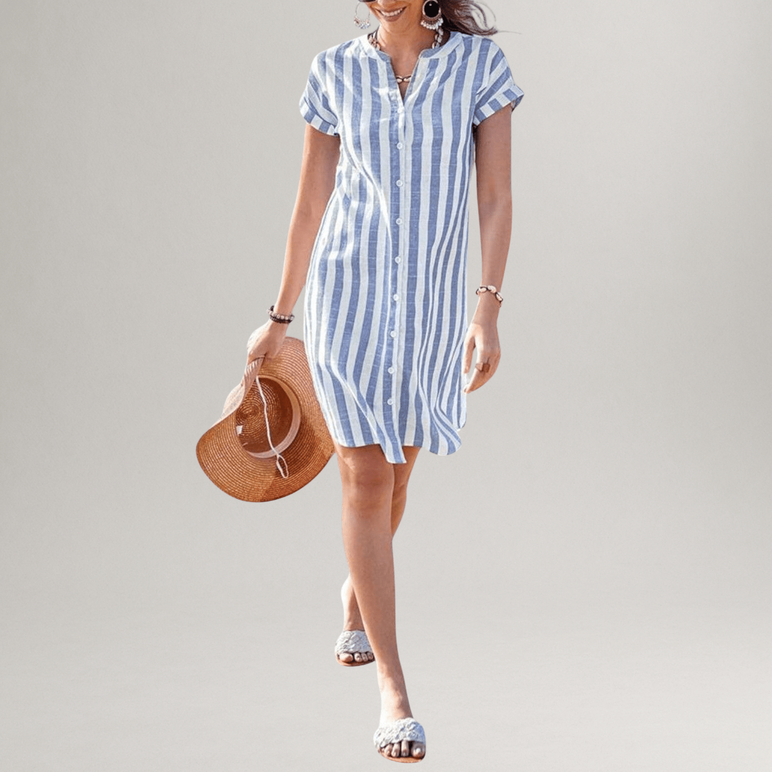 Virna™ | Robe - Chemise Élégante et Polyvalente - LUNAEVE