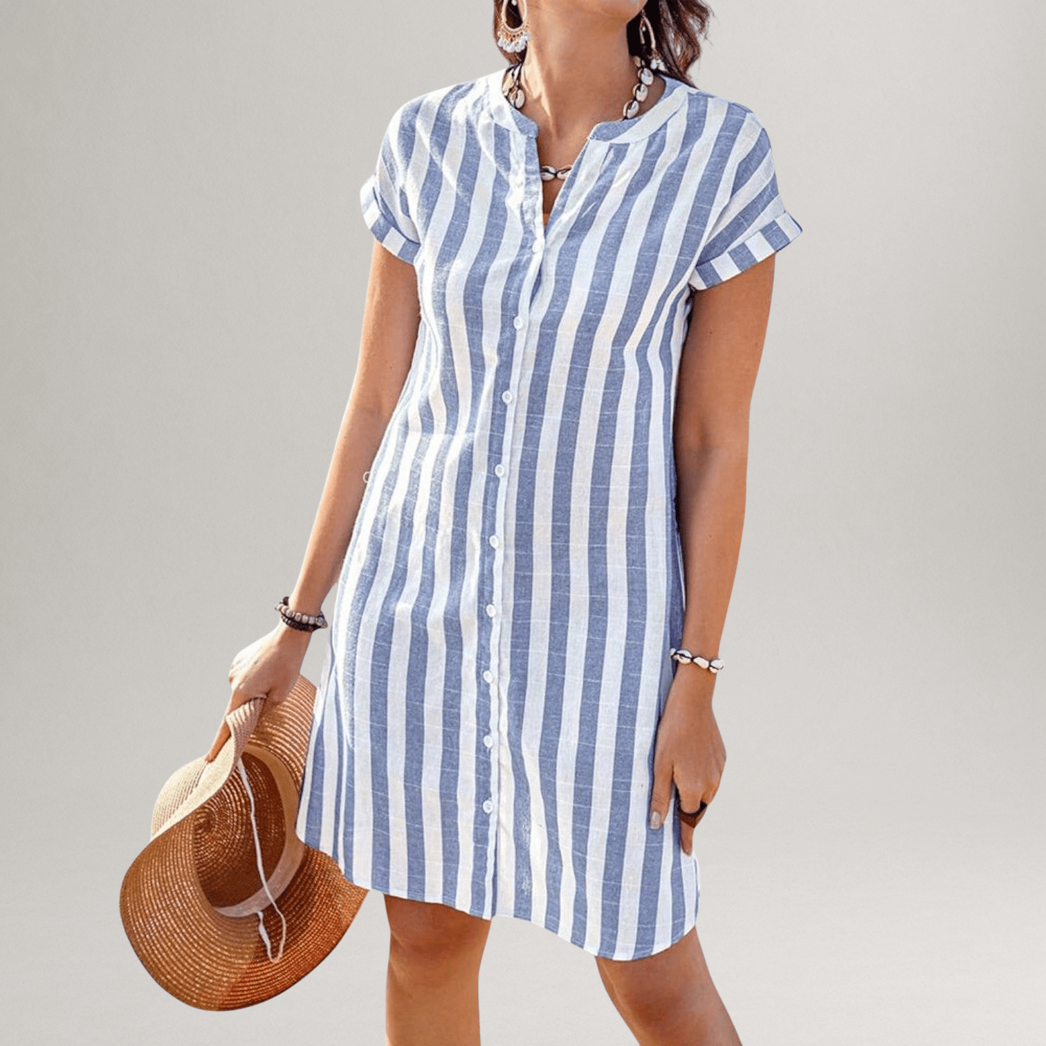 Virna™ | Robe - Chemise Élégante et Polyvalente - LUNAEVE