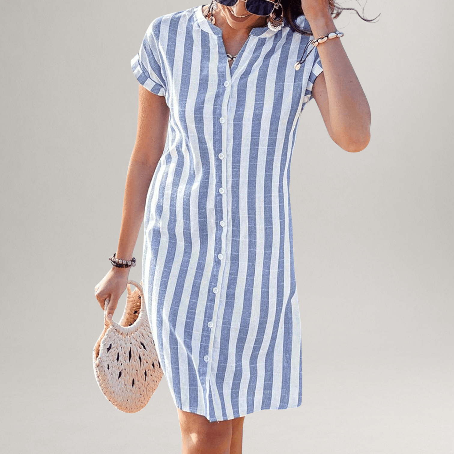 Virna™ | Robe - Chemise Élégante et Polyvalente - LUNAEVE